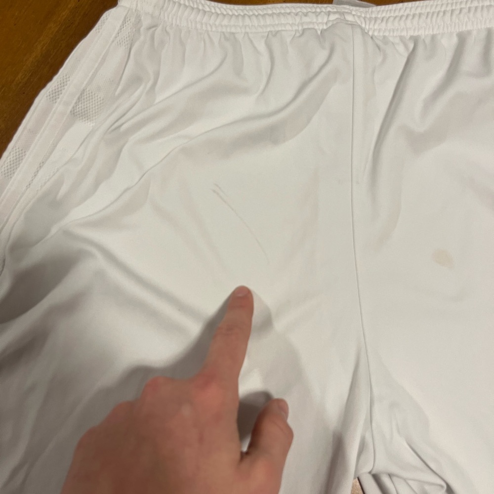adidas White Men's Athletic Shorts - Picture 8 of 9